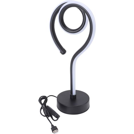 Lampe de table LED en forme de cœur en spirale, lumière de chevet à intensité variable, 3 températures de couleur, table de chevet décorative, bureau pour la maison, salon, chambre à coucher (1/5)