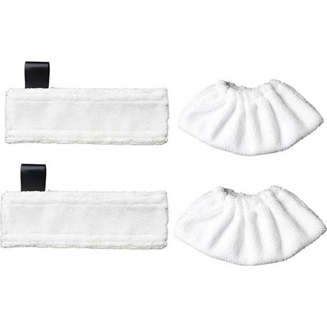 Compatible avec les accessoires de chiffon vapeur Karcher Black Label et le balai vapeur Karcher Magic Floor Mop SC Series (2 Black Label + 2 chiffons vapeur fins) (1/4)