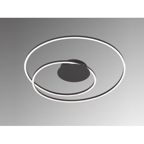 Deckenlampe Deckenleuchte LED dimmbar Fernbedienung Schlafzimmerlampe schwarz (1/5)