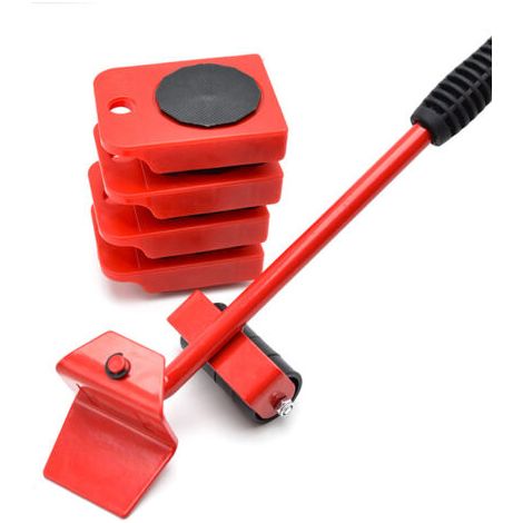 Lève-meubles avec kit de 4 roulettes – Capacité 150 kg – Roulettes en plastique ABS – Poignées PVC antidérapantes – Pour meubles lourds