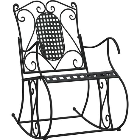 Banc à bascule 84cm Noir Acier (1/5)