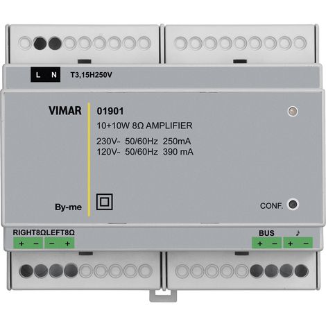 VIMAR - 01901 Amplificatore stereo 2uscite 8ohm 10+10W