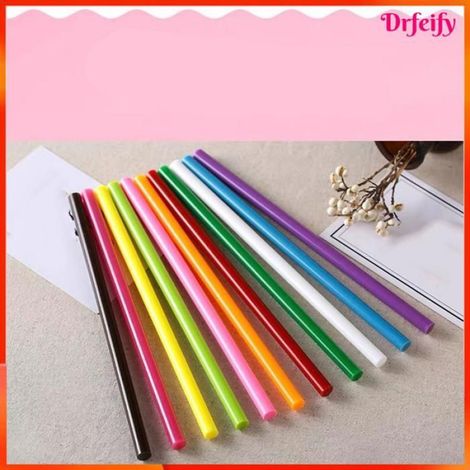 Bâtons de colle thermofusible multicolores 7 x 150 mm, lot de 10 pièces, non toxique, haute adhérence pour pistolet à colle (1/5)