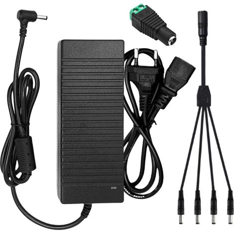 Adaptateur Alimentation 24V 6A 144W Adaptateur Secteur Universel AC 100–240V vers DC 24V, Transformateur LED avec Jack 5,5mm x 2,5/2,1mm, pour Ruban LED, CCTV, Moniteur LCD, Routeur (1/5)