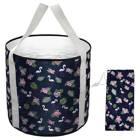 Kaelt - Bassin Pliant Portable De Voyage Bassin De Rangement Facile Voyage Voyage Lavage Des Pieds Lavage Bassin À Linge Avec Couvercle Seau De Trempage Des Pieds Film D'aluminium Amélioré Isolation T (1/4)