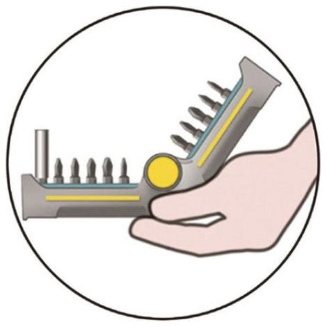 Inserts diamantés Wolfcraft 1365000 dans un étui rigide BitButler. (1/4)