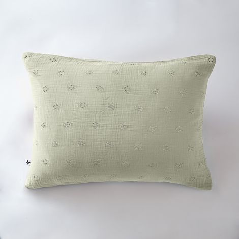 Taie d'oreiller Gaze Coton 50 x 70 cm Gaia Bohos Vert d'eau (1/2)