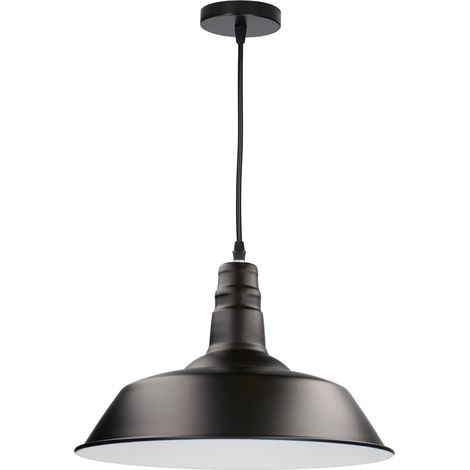 Lámpara de techo colgante serie "Kayes" E27 (40W máximo 230V) IP20 Ø36cm color negro (1/5)