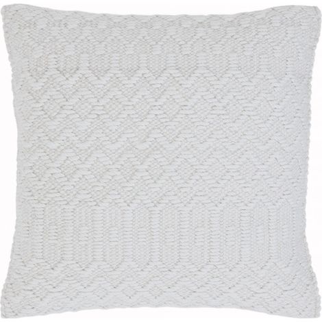 Halsey Hand Made Geometric Flatweave Kitchen Garden Indoor Outdoor Natural Cushion 45 x 45 cm (1'5''x1'5'') Pillow