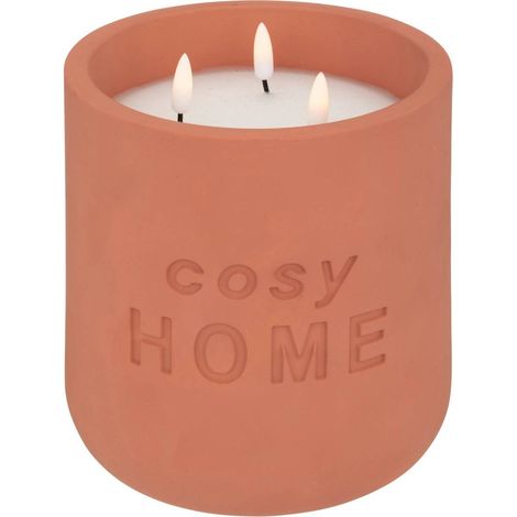 Bougie LED So Cosy contenant ciment terracotta - Atmosphera créateur d'intérieur
