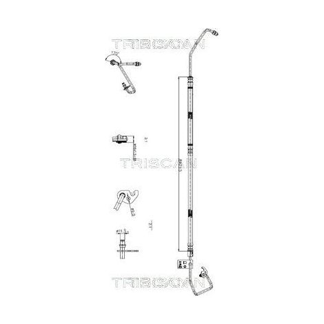 Tuyau hydraulique, direction TRISCAN 8516 16027 FORD 1339516 1344470 1369706