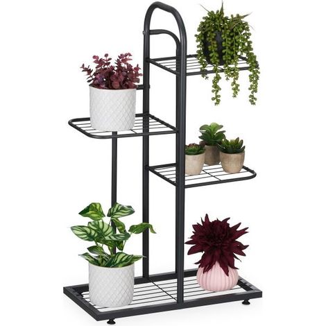 Portapiante nero 4 ripiani (1/5)
