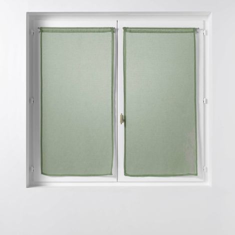 PAIRE DROITE PASSE TRINGLE 2 x 60 x 90 CM VOILE SABLE SANDRA KAKI