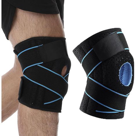Meniskus- und Bänder-Knieorthesen – Verstellbare therapeutische Knieorthese – Patella-Knieorthese – Knieorthese aus Neopren und Nylon – Orthopädische Knieorthese – Knieorthesen fürs Fitnessstudio – St (1/4)