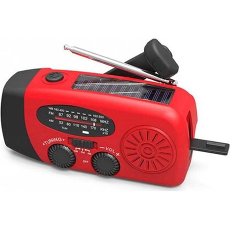 Cette radio d'urgence pour une utilisation en extérieur est équipée d'une batterie externe de 2000 mAh et est compatible avec la recharge USB et solaire. (1/5)