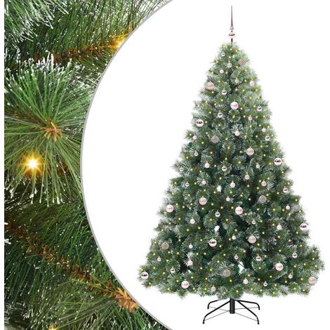 Árbol de Navidad artificial con 300 LED Verde 240 cm PE y PVC vidaXL