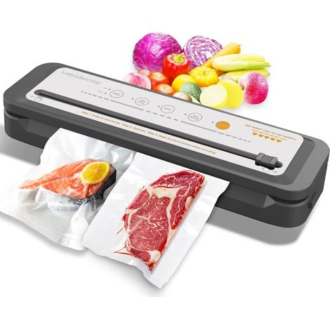 Machine à emballer sous vide , scelleuse alimentaire portable à aspiration, sacs et coupe-aliments inclus avec fonction de vide externe, économiseur de fraîcheur (1/5)