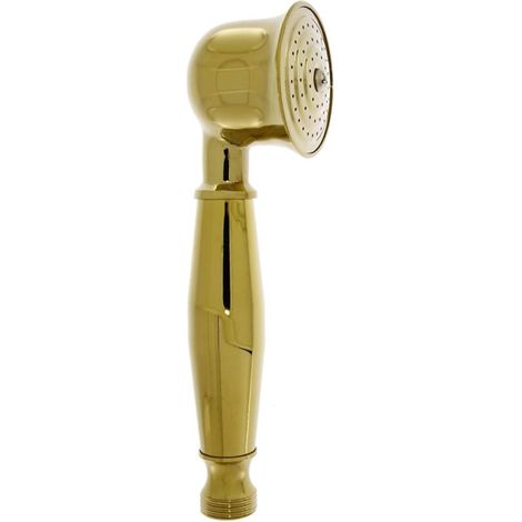 Vintage-Handbrause aus Messing mit floralem Retro-Finish und Goldfinish für ein Designer-Badezimmer