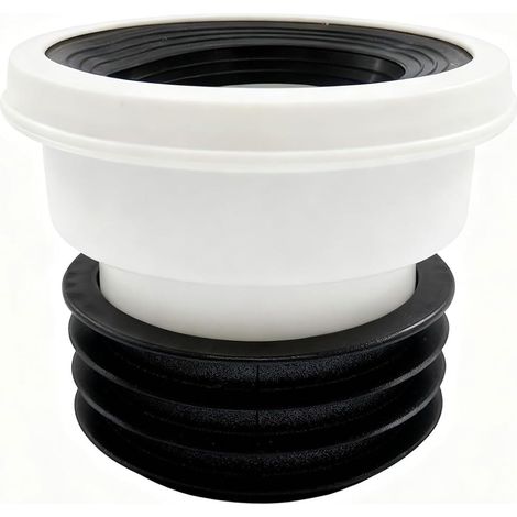 Raccord Droit pour Cuvette WC, 4" Raccord pour Tuyau D'évacuation de WC, Joint Rigide Court pour WC Suspendu, Tuyau D'évacuation pour une Gestion Efficace des Déchets de Toilettes (1/5)