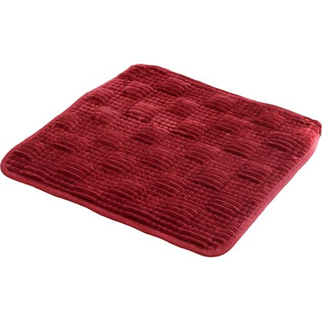 Coussin De Siege - Mousse Memoire Haute Densite - Antiderapant Avec Liens Pour Chaise - 40 X 40 X 5 Cm - 1 Unite (1/5)
