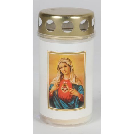 15x Grablichter Maria 12cm Kerzen Leuchten Friedhof Schmuck Laternen Dekoration