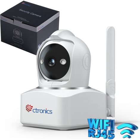 3G/4G LTE Caméra Surveillance Intérieure Ctronics avec Carte SIM, 360° PTZ , Image 4MP , Détection Humaine/Mouvement, Suivi Auto (1/5)