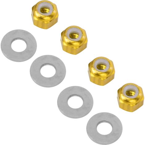 Écrou de blocage hexagonal pour roue compatible avec les voitures RC wltoys 1/14 144001 (accessoire de mise à niveau, jaune A949-49Y)