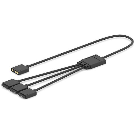 zu 3 RGB Splitter ARGB 5V 3-Pin Verlängerungskabel Adapter 30cm LED-Beleuchtung für PC-Streifen Synchronisationskabel Mehrfarbig (1/5)
