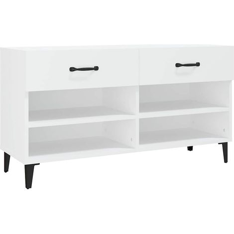 Maison Exclusive - Zapatero madera contrachapada blanco 102x35x55 (1/5)