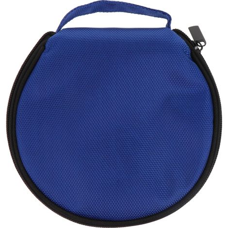 Étui de Rangement pour CD Portable en Tissu Oxford Bleu Résistant à l'usure Fermeture Éclair et Capacité de 20 Disques pour Voiture et Maison (1/5)