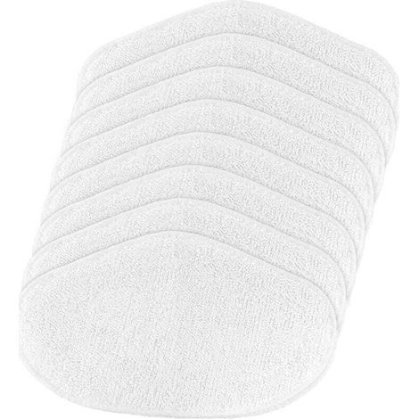 Set mit 8 waschbaren Tüchern für Polti Vaporetto PAEU0332, Smart 120, Smart 35Mop, Smart 40Mop, Smart 100, SV400Hygiene, SV420Frescovapor, SV440Double, White-Crezuo