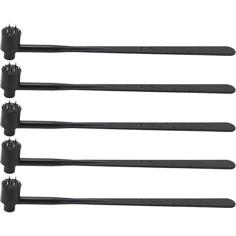 5 Stück Plum Blossom Dermal Hammer Einseitiger Griff aus schwarzem ABS und Edelstahl für die Industrie