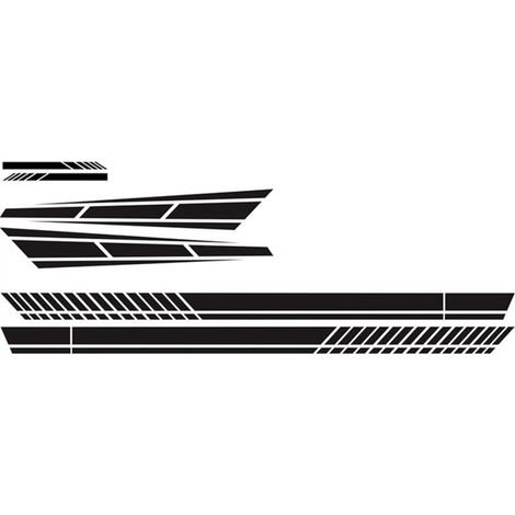 Autocollants pour jupe de capot latéral de carrosserie de voiture, autocollants de voiture, 6X, autocollants en vinyle à rayures, graphiques, couverture de capot latéral de carrosserie de voit (1/4)