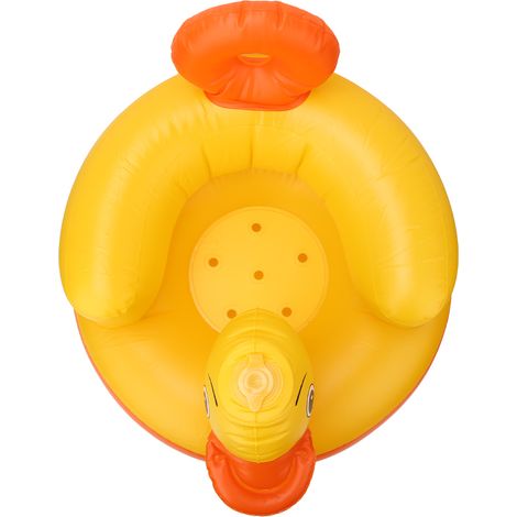 Fauteuil gonflable bébé Canard Jaune, canapé, tabouret de bain bébé, dossier de sécurité, capacité de charge 60 kg, fond rond (1/5)