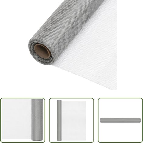 Moustiquaire - Écran en treillis Acier inoxydable 60x500 cm Argenté (1/5)