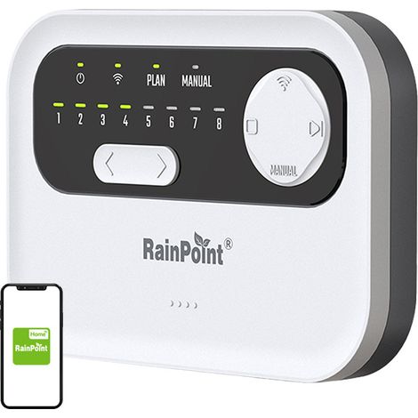 Contrôleur d'arrosage RainPoint WiFi à 8 zones