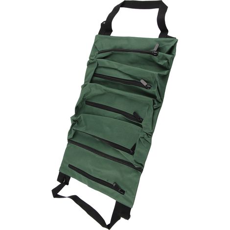 Trousse à outils roulante imperméable en toile Oxford, pochette polyvalente pour clés avec 5 compartiments à fermeture éclair (1/5)