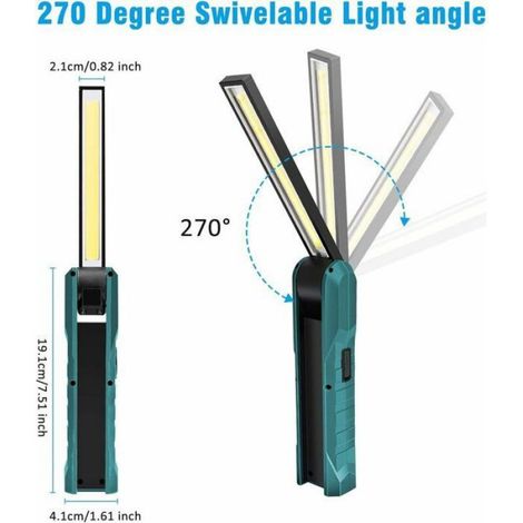 Lampe LED Rechargeable 5 Modes, Base Magnétique, Pliable – Idéale Auto & Camping (1/5)