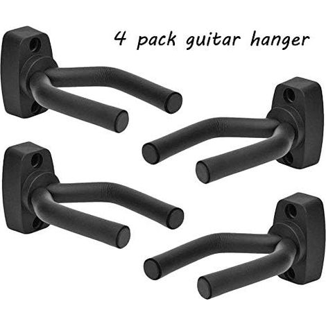 MINKUROW Gancho Para Guitarra Soporte Para Guitarra Montaje En Pared 4 Piezas Para Guitarra Acústica, Guitarra Clásica, Guitarra Eléctrica, Bajo, Ukelele (1/4)