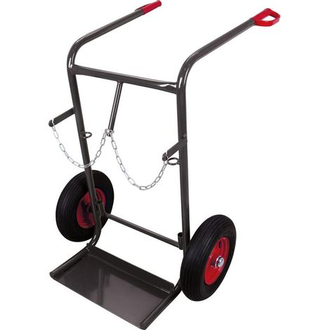 Cordes Stahlflaschenkarre für 2 Flaschen 40-50 L RAL 7016