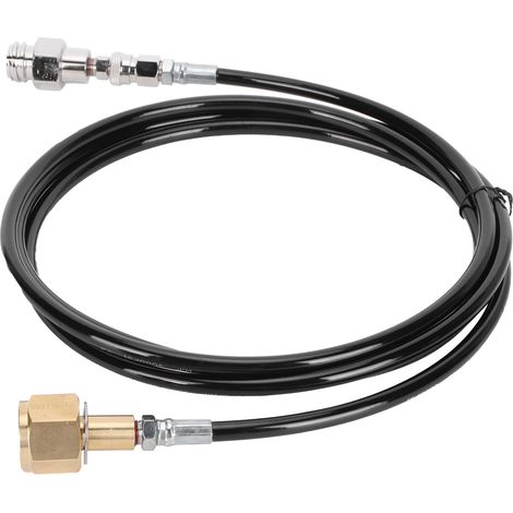 Kit adaptateur pour tuyau de soda W21.8-14, accessoires de remplissage de bouteille de CO2, 254 cm (100 pouces), noir (1/5)