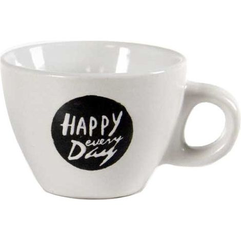 Taza de café de cerámica Happy Day, paquete de 6, Bellintavola