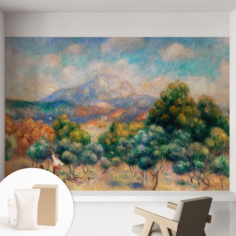 Papier peint intissé mural installation rapide du papier peint durable et résistante - Colle incluse gratuite Paysage montagneux 152x104 cm (1/5)