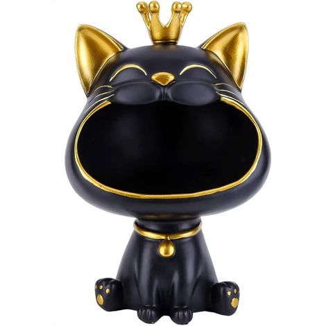Statue de chat porte-bonheur, boîte de rangement décorative pour entrée. (1/5)
