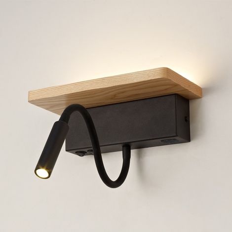 WOODEN BACH 5W + 3W LED Wandleuchte MIT USB CR 43-164-08-116 (1/5)
