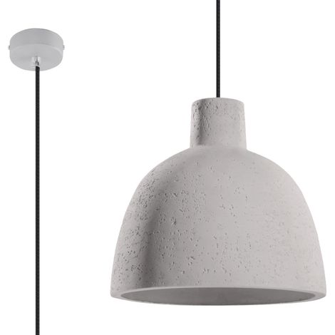 Lámparas colgantes Damaso gris concreto 1xE27 28cm Sollux (1/2)