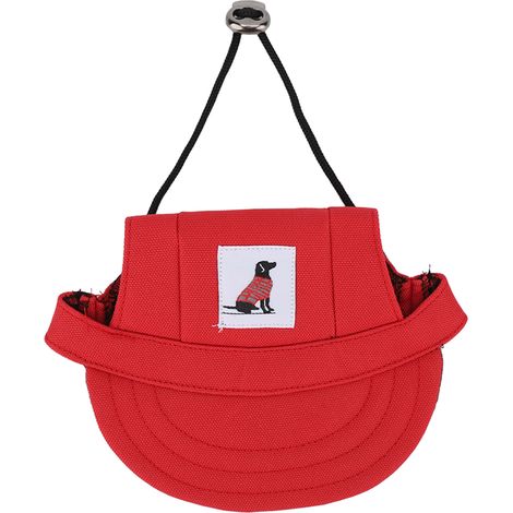 Chapeau de Baseball pour Animaux de Compagnie réglable d'été élégant Chapeau de Soleil d'extérieur pour Chien avec 2 Trous d'oreille pour Camping Voyage Rouge M (1/5)