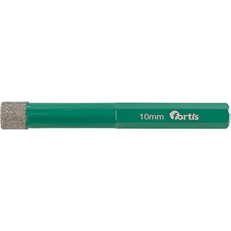 Fortis Diamantbohrer 10 x 65 mm, sechskant mit Kühlwachs (1/2)