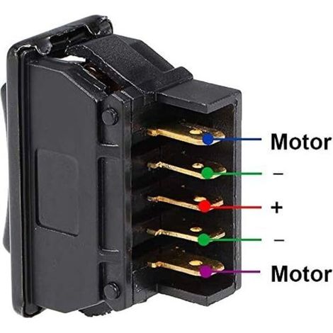 Interruttori Finestra Auto Universal 2 Pz 5 Pin Controllo Master con Cavo Interruttore Momentaneo 12V (1/3)