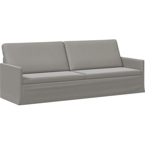 Canapé 3 places Gris clair 220 x 81 x 82 cm Velours (V) vidaXL (1/5)